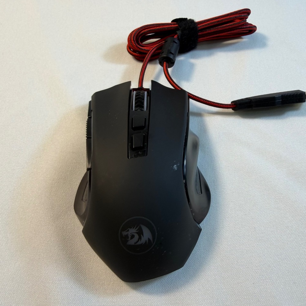 Redragon Griffin M602A-RGB Wired Optical Gaming Mouse 7200 DPI Black Red Braided